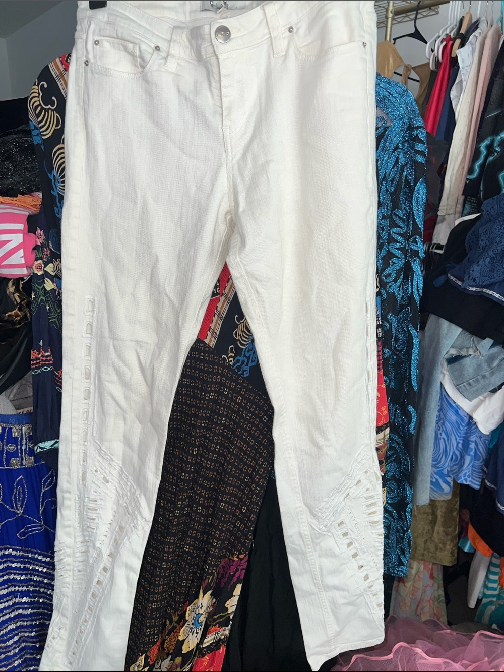 IRO Hawkins ankle length eyelit Denim Pants